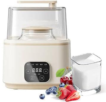 Yogurtiera Elettrica, Macchina Automatica per Fare Yogurt, Macchina per Fermentare il Vino di Riso Multifunzionale, con Pannello Touch a LED, per Yogurt, Natto, Vino di Riso, Aceto di Frutta, Vino