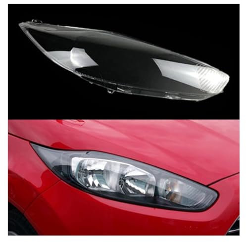 Autoscheinwerferabdeckung für Ford Fiesta 2013-2015, Scheinwerferglasabdeckung Auto Scheinwerfer Scheinwerfer Frontscheinwerfer Objektivschale,1 Piece Left