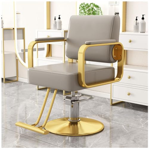 Friseurstuhl Friseursessel 360° Drehbar Frisörstuhl Barberstuhl Höhenverstellbarer Barbersessel Hydraulischer Bedienungsstuhl Friseurbedarf,M