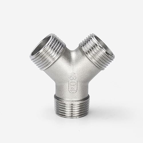 304 stainless steel Y-shaped three-way internal thread 45 degree oblique three-way internal thread three-way external thread EKFBQBGW(Hexagon nipples,1/4)