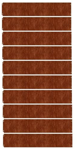 Homgoday Rabattkanter 10 st. 20 x 103 cm gräskant, rabattkant, klippkant, trädgårdspalissad, trädgårdsstaket, dekorativt staket för trädgård, flexibelt cortenstål