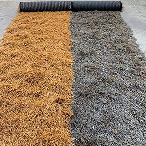 Künstliches mexikanisches Palmenstroh, Dachpappe für Tiki-Bar, Gras, Dekoration, 1 x 4 m gelber Grasläufer, Rolle, Zaun, Party-Dekoration