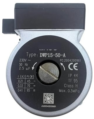 QCKRTAU Moteur de Pompe de Circulation d'eau for chaudière à gaz ERCO, DWP15-50-A (KS90299038), Compatible avec Koreastar Bravo, Compatible avec NEVA LUX