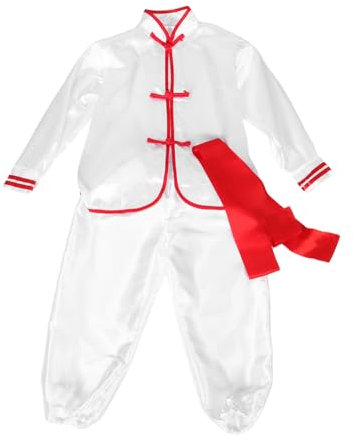 FOMIYES Kung Fu Anzug Für Junge Mädchen Traditionelle Chinesische Kleidung Trainingsuniform Mit Langarm Für Jungen Und Mädchen Atmungsaktiv Und Robust Für Kampfsport Wie Tai Chi Und