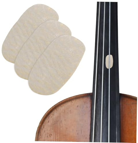 LIGIGWASH 4pcs Leather Bridge Pads for Violin 1/2 Size, Wear Resistant and Easy to Install Musical Equipment Accessory for String Bridge Protection, for Violin Enthusiasts and Players