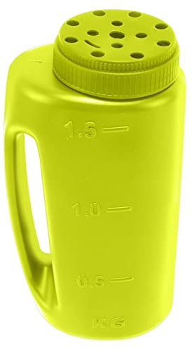 TIKATARER Spargi per Fertilizzanti Portatili, Spargitore a Semi e Sale Multi -Scopo per Giardino da Prato con 2 Coperture Regolabili, Spargitore di Trasmissione in Plastica ABS Durevole (Green)