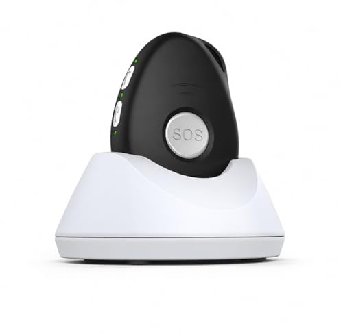 Notruf GPS Tracker (ohne ABO) G-ASSISTANT, GPS/GSM/4G LTE, Notruf-System mit Telefon, Fallsensor, GEO Fence, IP67 Wasserdicht, für Senioren/Kinder/Demenzkranke (CARBONSCHWARZ, 2G-Start)