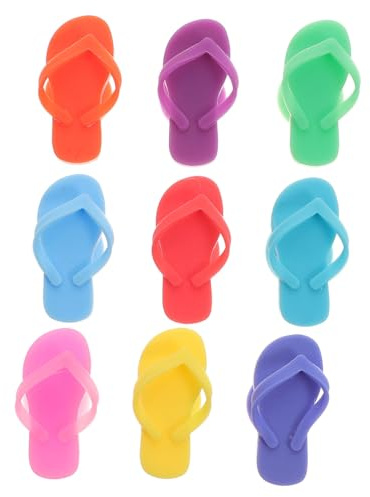 Toyvian 9pezzi Bicchieri Vino Segna Bicchieri in Silicone Identificatori da Vino e Cocktail Decorazioni Chic Forma di Pantofola per Casa Bar Ristoranti e Feste
