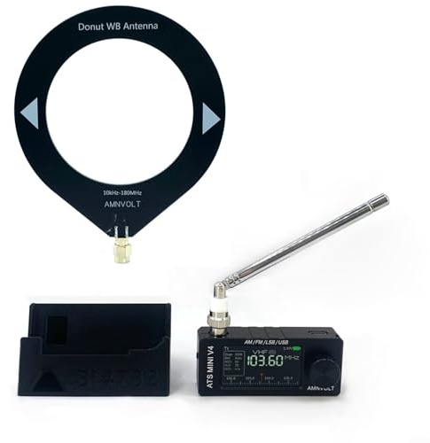 CNANRNANC Mini radio V4 pour récepteur radio à ondes courtes ATS Si4732, pour radio DSP avec puce S3 Core FM AM LSB USB Modes de réglage casque intégré et entrée Hi-Z (prise en charge CNC)