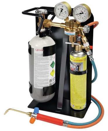ROTHENBERGER ROXY 400L, 3100°C, komplett | 035780X | Autogen-Hartlöt- und Kleinschweißgerät mit Mikrodüsen für Präzisionslötarbeiten, Lötgerät, Hartlöten