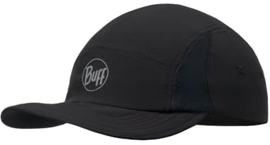 Buff®| Kappe 5 Panel Go Männlich Weiblich Erwachsene Flexibel, UPF50, Verstellbar, Nachhaltig, Leicht, Laufen, Recycelte Materialien, Komfortabel, L/XL, Noir