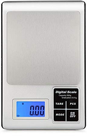 Báscula digital de cocina para alimentos,1 kg/0,1 g,balanza electrónica para medir el equilibrio,para hornear,cocinar,cocina,acero inoxidable