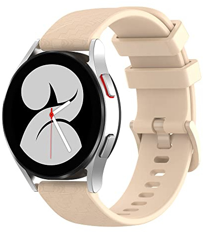 BoLuo 20mm Klockband för Huawei Watch GT3 42mm /Watch GT2 42mm Band, Silicone Strap Wristband Klockarmband Rem för Coros Pace 2 /Coros Apex 42mm /Ticwatch E3 /Polar Ignite/Polar Unite (beige)