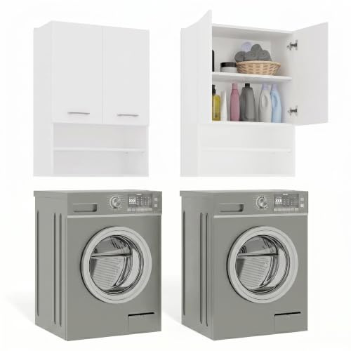 CDF Armario de baño colgante con 4 estantes Pola