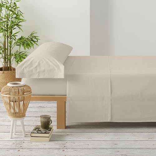 Degrees home Premium – Juego de Sábanas 150x190 cm 3 Piezas: Sábana Bajera Ajustable, Encimera y Funda de Almohada 150X45 – Microfibra Cepillada, Suave, Oeko-Tex Certificado