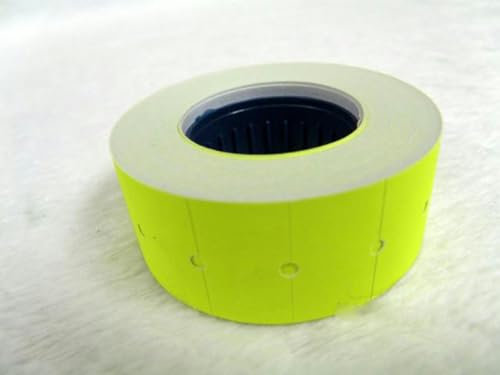 Un rouleau de papier adhésif coloré autocollant de prix recharge d'étiquette de prix pour MX-5500 étiquette de prix pistolet Labelller accessoires de comptoir-jaune