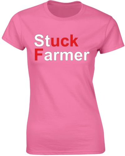 Gift Hub Stuck Farmer Womens T-Shirt A F*ck Starmer Funny Nonsense Labour Womens Top T-Shirt