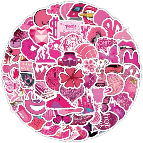 100 PCS Pink Bookish Stickers, Waterproof Vinyl Stickers, Bookish Stickers Aesthetic Reading Stickers, Book Stickers for Kindle, Self-Adhesive Aesthetic Stickers for Kindle, Laptop, Phone