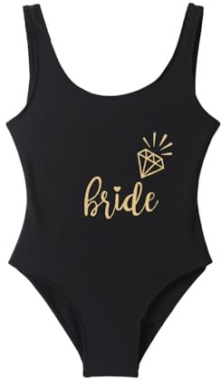MENGTEQI Costume Piscina Donna, Costume Intero Donna, Costume da Bagno da Sposa, Costume da Bagno in plastica a Vita Alta per rimboccare la Pancia. (Black,L)
