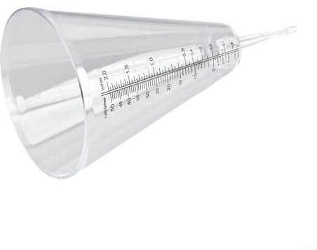 Práctico pluviómetro cónico para una gestión eficiente de las necesidades de riego