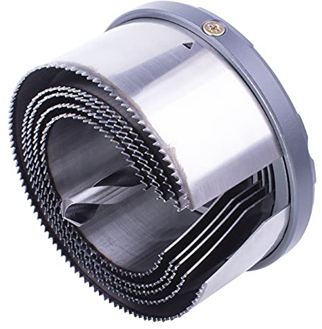 wolfcraft Mehrkranzlochsäge Professional, Ø 60-95 mm I 2155000 I Säge mit 5 Schnellwechsel-Einsätzen, Ø 60-95 mm, Schnitttiefe 40 mm