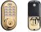 Yale Real Living Electronic Push Button Deadbolt Fully Motorized with Zwave Technology, Polished Brass
