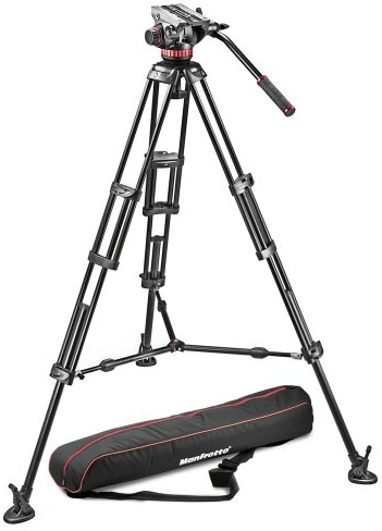 Manfrotto Video Set inkl. MVH502A Neiger, 546B Stativ und Tasche