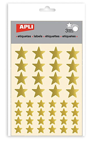 APLI Gummibänder Stern gold Beutel mit 3 Blättern