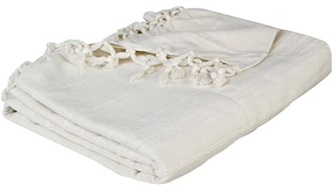 Atmosphera - Jeté de lit en Coton - Ivoire 160x220 cm