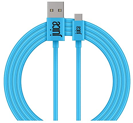 Juice USB Type C 3m Charger and Sync Cable for Samsung Galaxy S20, S10, S9, S8, S20 Plus, Huawei P30, P20, Sony, Apple Ipad 2020, Pro 2020, Air 2020 - Aqua