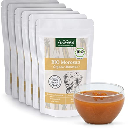 AniForte Bio Morosan Schonkost für Hunde bei Durchfall & Verdauungsstörung 6 x 100g - Natürliches Präbiotika für gesunde Darmflora, unterstützt Darmtrakt & Darmsanierung, Darmgesundheit, Immunsystem