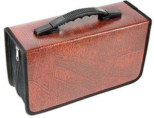 ChengBeautiful Nehmen Sie LP-Speicher-Fall DVD Organizer CD-Halter-Kasten CD Aufbewahrungstasche Hartplastik DVD CD Wallet Portable Tragen 128 Capacity CD-Hülle Vinyl Record Storage Box