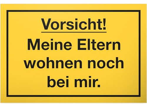 DankeDir! Eltern wohnen noch - Schild - Zimmer Deko Jugendliche Dekoration Geschenk Idee Geburtstag Tür Deko - Jugendzimmer Geschenkidee Jungen & Mädchen Türschild Spruch Teenager Zimmer