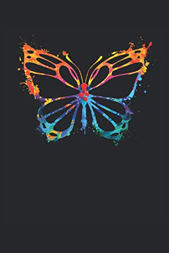 Schmetterling Wasserfarben Bunt Butterfly Farben Kunst Sommer: NOTIZBUCH - Lustiges Buntes Schmetterling Tattoo Design, Retro Geschenkidee - A5 (6x9) ... Buch, Sketch, Planer, Geburtstag, Training