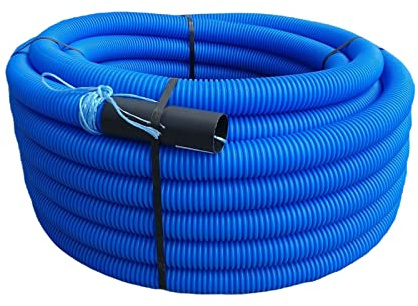 Wellrohr Verlegung im Erdreich Leerrohr Elektrorohr Erde Einzugshilfe Varianten 40mm 50mm 75mm (40mm x 25m)