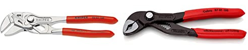 KNIPEX Pliers Wrench - Single Tool (150 mm) 86 03 150 SB & Cobra Hightech Water Pump Pliers (150 mm) 87 01 150