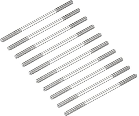 METALLIXITY Doppia Filettata Blocco Viti (M3 Filo 60mm Lunghezza) 10pz, 304 Acciaio Inox Doppio Filettato Stelo Bulloni - per Casa Manutenzione