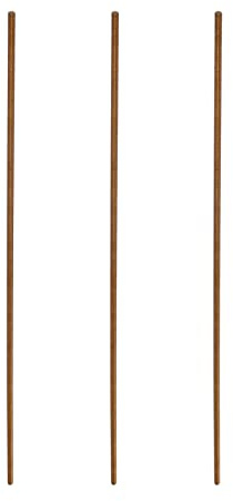 Rebower 3 Stück Gewindestange M2x250mm Gewindestab Messing Gewindestifte Metrische Vollgewindestange Gewindebolzen für Möbel Maschinen Schraubverbindungen Klemmen, Gold