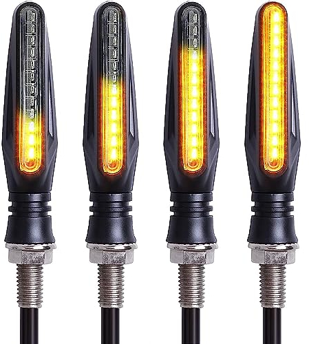 SIGANDG 4 Pezzi Indicatori di Direzione Moto,Moto 12LED Indicatori di Direzione MiNi Luce,12V IP67 2700K Indicatori per Moto Impermeabile,Per Moto Universale per Scooter Quad Cruiser Off Road