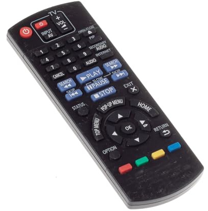AULCMEET N2QAYB000956 sub N2QAYB000957 telecomando sostitutivo compatibile con Panasonic Blu-ray Disc/lettore DVD DMP-BD-813, DMP-BD81, DMP-BDT160, DMP-BDT161, DMP-BDT260, DMPBD-813