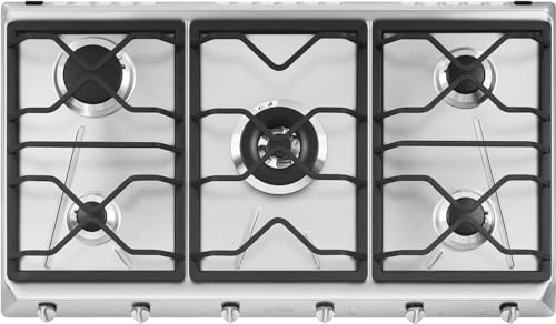 SMEG SRV596O, UNIVERSAL-Gaskochfeld, Stainless steel