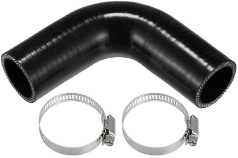 X AUTOHAUX 35mm 1.38 ID 100mm/3.94 90° Silicone Elbow Hose 5mm 4Ply Black | Universal Silicone Hose Reducer, Intercooler Intake Piping, Thickness, for Car