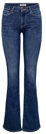 ONLY Female Flared fit Jeans ONLANN Mittlere Taille Ausgestellt Jeans