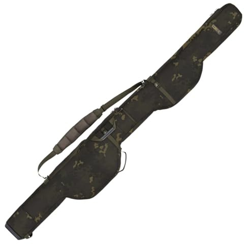 Korda Compac Rutentasche, Dark Kamo Design für Karpfenruten, bietet optimalen Schutz und schnellen Zugriff, für 5 Ruten bis 13ft (3,96m)