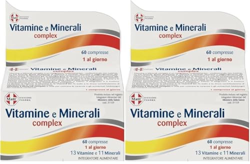 Matt Divisione Pharma Integratore Multivitaminico e Multiminerale, 60 Compresse, 79.8g (Confezione da 2)