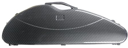 Geigenkasten 4/4 Violine Fall Carbon Faser Kompression Beständig Dreieck Leichte Tragbare Violine Tasche Rucksack(Black stripes)