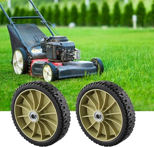2 PICES Roue pivotante pour tondeuse à gazon, roue universelle pour tondeuse à gazon poussée pour des opérations efficaces de tondeuse à gazon à pousser manuelle, universelle pour les roues avant et