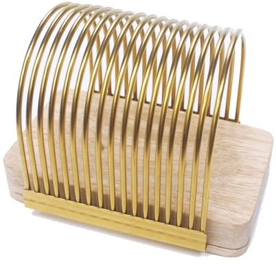 kesurpae Tranches uniformes à chaque Trancheuse à pain avec siège en bois Trancheuse à pain avec siège en bois Trancheuse pour machine à pain Outil de cuisson Trancheuse, or