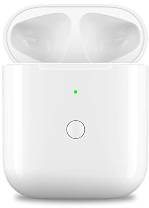 WAVANCKY Custodia di ricarica wireless per AirPods di prima e seconda generazione, custodia di ricambio per Airpods con pulsante di sincronizzazione accoppiamento Bluetooth