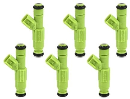 PUBUGPDPAG Injecteur Carburant Essence Injecteurs Carburant 04861454AA 812 – 12141 pour Chrysler pour Voyager pour Ville pour Pays 2001 – 2007 Buse D'injection Carburant 0280156007 6 Pièces Injecteur